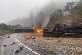 Vụ xe đầu kéo va chạm với xe tải trên đèo Mang Yang: Nguyên nhân do xe đầu kéo mất thắng