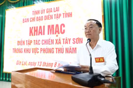 Khai mạc diễn tập tác chiến xã Tây Sơn trong khu vực phòng thủ năm 2026.