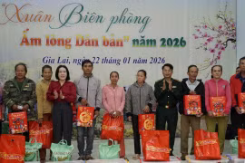 BĐBP tỉnh tổ chức chương trình “Xuân Biên phòng ấm lòng dân bản” .