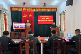 Bộ CHQS tỉnh tổ chức Hội thi báo cáo viên giỏi