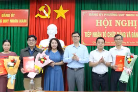 Đảng ủy phường Quy Nhơn Nam tiếp nhận 3 tổ chức đảng và 298 đảng viên.