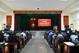 Bộ CHQS tỉnh tập huấn các chức vụ chỉ huy Ban CHQS cơ quan, tổ chức.