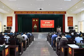 Bộ CHQS tỉnh tập huấn các chức vụ chỉ huy Ban CHQS cơ quan, tổ chức.