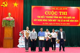 An Khê: 120 người tham gia cuộc thi tìm hiểu về xây dựng nông thôn mới. Ảnh: Ngọc Minh