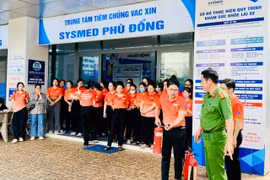 Tập huấn phòng cháy, chữa cháy và cứu nạn, cứu hộ tại Công ty cổ phần Xuất nhập khẩu Y tế Gia Lai 