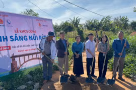 Tài trợ 400 triệu đồng xây cầu dân sinh tại làng Tai Glai