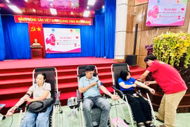 Gần 300 người dân phường Diên Hồng, Hội Phú và An Phú hiến máu tình nguyện