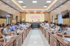 Quang cảnh phiên họp đầu tiên của Hội đồng phối hợp PBGDPL tỉnh Gia Lai sau hợp nhất. Ảnh: Hồng Thương