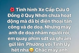 Công an phường Quy Nhơn vào cuộc xác minh thông tin lan truyền trên mạng xã hội về việc cấp cứu “0 đồng” chưa hoạt động đã bị đe dọa.