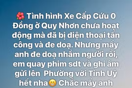Công an phường Quy Nhơn vào cuộc xác minh thông tin lan truyền trên mạng xã hội về việc cấp cứu “0 đồng” chưa hoạt động đã bị đe dọa.