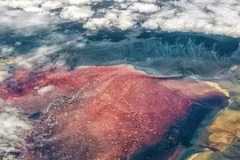 Kỳ lạ: Hồ nước đỏ như máu, biến động vật thành 'đá'