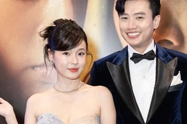 Xoài Non, Midu lẻ bóng đến chúc mừng Quốc Trường