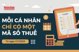 Từ ngày 1/7/2025, mỗi cá nhân sẽ chỉ có một mã số thuế duy nhất