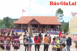 Người Bahnar ở làng Đăk Asêl duy trì tổ chức lễ Mừng chiến thắng 