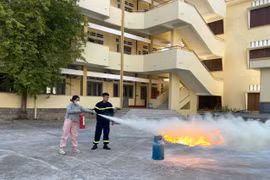 Huấn luyện nghiệp vụ phòng cháy chữa cháy cho Công ty TNHH Mãi Tín Bình Định