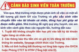 Trường ĐH cảnh báo nạn giả danh giảng viên lừa đảo học phí sinh viên