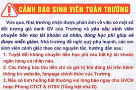 Trường ĐH cảnh báo nạn giả danh giảng viên lừa đảo học phí sinh viên