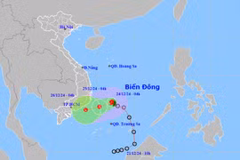 Thời tiết ngày 24/12: Bão số 10 đổi hướng di chuyển phức tạp