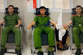 3 chiến sỹ công an Quảng Bình kịp thời hiến máu cứu sống sản phụ sinh non