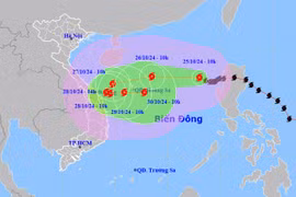 Hai kịch bản đường đi của bão Trami