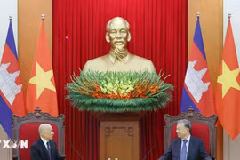 Tổng Bí thư Tô Lâm hội kiến với Quốc vương Campuchia Norodom Sihamoni