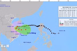 Bão số 6 trên vùng biển Quảng Trị đến Quảng Nam, gió mạnh cấp 9-10, giật cấp 12