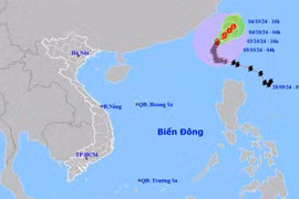 Bão số 5 tiến sát Đài Loan (Trung Quốc), biển động dữ dội