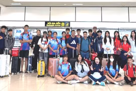 Đoàn vận động viên taekwondo của Gia Lai tham gia giải đấu.