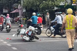 Gia Lai: Điều tra vụ người đàn ông tấn công Cảnh sát giao thông sau khi xảy ra tai nạn