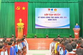 Quang cảnh lớp tập huấn kỹ năng công tác Đội năm 2025