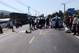 Hiện trường vụ tai nạn.