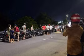 Hiện trường vụ tai nạn.