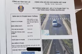 Hình ảnh vi phạm tốc độ của ô tô biển số 52X-0734