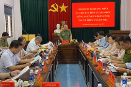 Giám đốc Công an tỉnh Gia Lai Lê Quang Nhân kiểm tra tình hình hoạt động sau sáp nhập tại xã Tuy Phước và xã Tuy Phước Tây