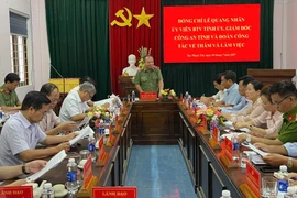 Giám đốc Công an tỉnh Gia Lai Lê Quang Nhân kiểm tra tình hình hoạt động sau sáp nhập tại xã Tuy Phước và xã Tuy Phước Tây