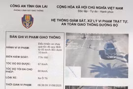 Tài xế vi phạm tốc độ 31 lần trong 6 tháng.
