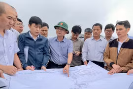  Phó Chủ tịch UBND tỉnh Nguyễn Tự Công Hoàng trực tiếp kiểm tra tại Khu Công nghiệp Nam Pleiku. Ảnh: Vũ Thảo