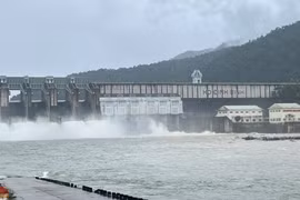 Lưu lượng nước đến hồ Định Bình cao nhất so với nhiều ngày qua 