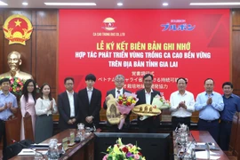 Chủ tịch UBND tỉnh Gia Lai Phạm Anh Tuấn làm việc với Công ty Ca cao Trọng Đức và Tập đoàn Bourbon - Nhật Bản