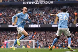 Haaland thăng hoa giúp Man City thắng ba trận liên tiếp ở Premier League. Nguồn: Getty Images