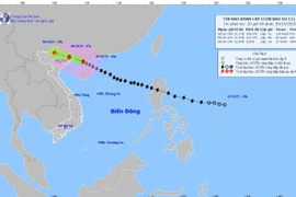 Vị trí và đường đi của bão số 11. (Nguồn: Trung tâm Dự báo Khí tượng Thủy văn Quốc gia)