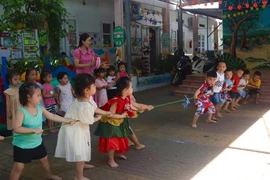 Trường Mầm non Hương Sen (phường Quy Nhơn) tổ chức nhiều hoạt động chú trọng sự phát triển toàn diện của trẻ. Ảnh: Hồ Điểm