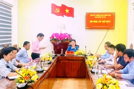Đảng ủy phường Hoài Nhơn Nam tổ chức họp về công tác bảo vệ nền tảng tư tưởng của Đảng. Ảnh: ĐVCC