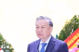 Tổng Bí thư Tô Lâm phát biểu tại lễ kỷ niệm. (Ảnh: Thống Nhất/TTXVN)