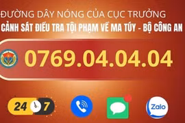 Đường dây nóng của Cục Cảnh sát điều tra tội phạm về ma túy. Ảnh: C04