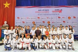 Tại Giải vô địch Taekwondo các CLB Quốc gia - cúp Đại sứ Hàn Quốc 2025, đoàn Gia Lai đứng thứ ba toàn đoàn. Ảnh: ĐVCC