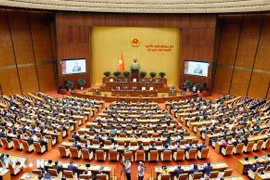 Quang cảnh Kỳ họp thứ 10, Quốc hội khóa XV. Ảnh: Phạm Kiên/TTXVN