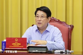 Chủ tịch nước Lương Cường phát biểu. Ảnh: Lâm Khánh/TTXVN