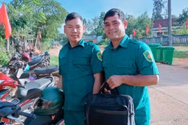 Anh Đinh Tuynh-Phó Chỉ huy trưởng Ban CHQS xã đã có hành động đẹp nhặt được của rơi, trả lại cho người mất.