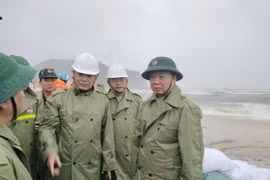 Phó Thủ tướng Trần Hồng Hà kiểm tra bờ biển khu vực xã Nhơn Hải cũ (nay là phường Quy Nhơn Đông).